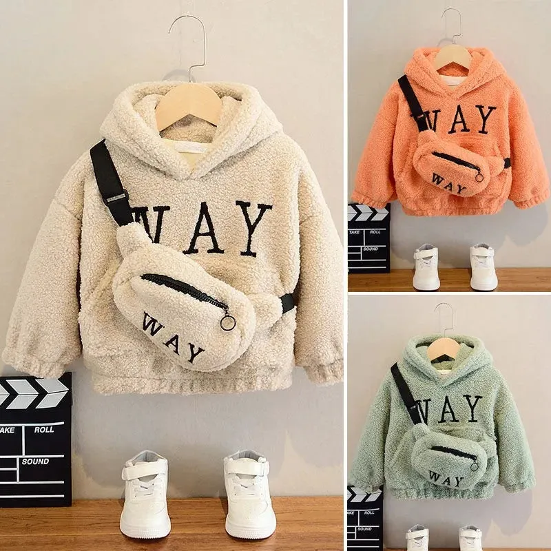 2-9 Year Kids Girls Boys Hoodies Sweatshirt Fall Winter Warm Fleece Top Fashion Long Sleeve Pullover Sweater