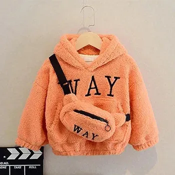 2-9 Year Kids Girls Boys Hoodies Sweatshirt Fall Winter Warm Fleece Top Fashion Long Sleeve Pullover Sweater