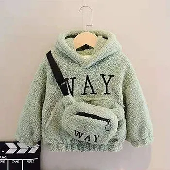 2-9 Year Kids Girls Boys Hoodies Sweatshirt Fall Winter Warm Fleece Top Fashion Long Sleeve Pullover Sweater