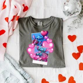 Blue Alien Valentine's Day Shirt