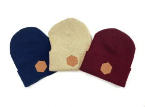 HIPSTER Toddler Boy Beanie, Matching Toddler Beanie, Hipster Beanie, Faux Leather Patch Beanie
