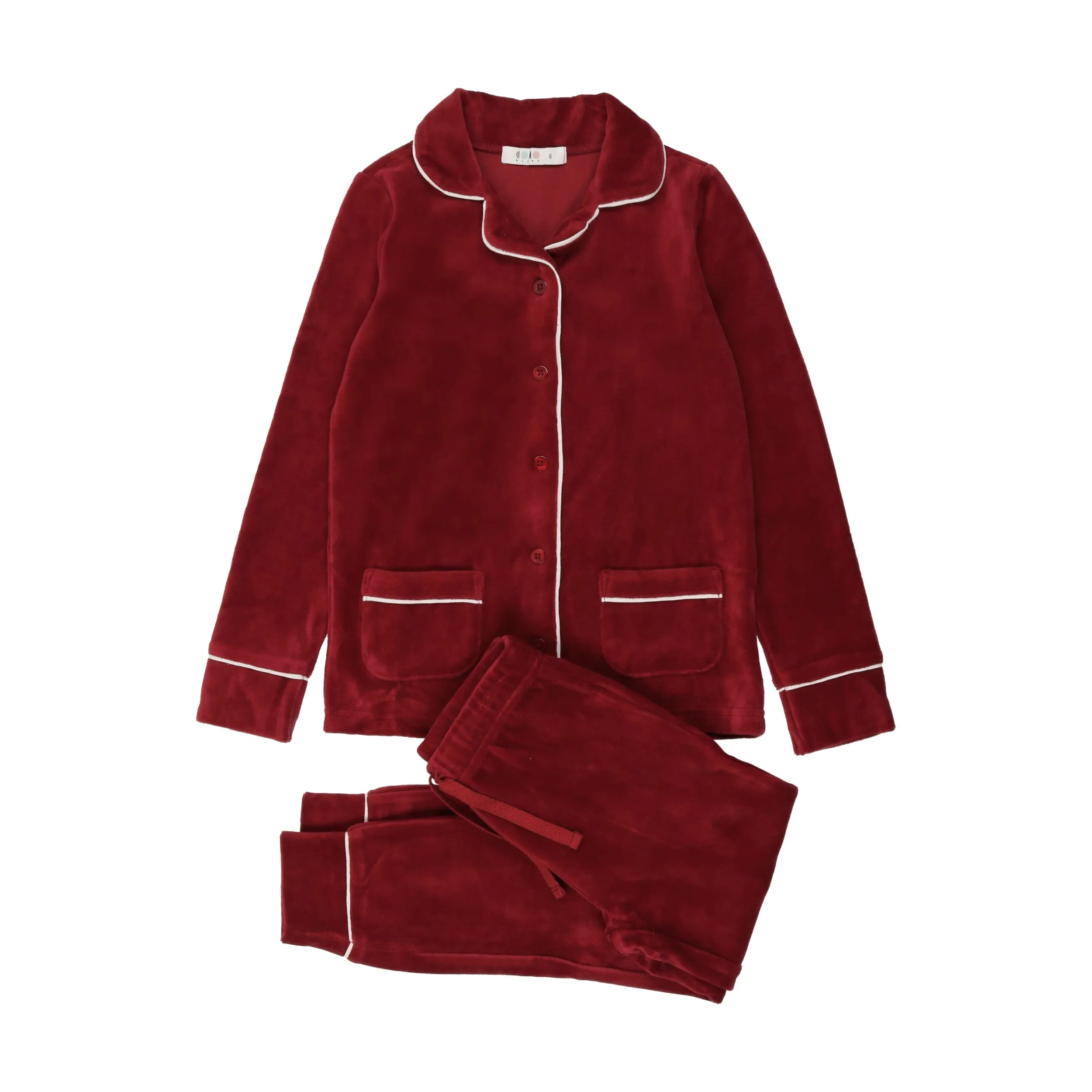Raspberry Velour Grandpa Pajama
